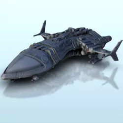 Nereidis spaceship 38 - Battleship Vehicle SF Science-Fiction