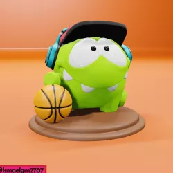Om Nom (Basketball / Headphones)
