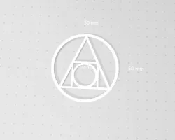Philosopher's Stone Symbol, Sacred Geometry Wall Art, Stencil