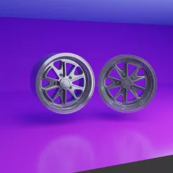 PORSCHE OUTLAW WHEELS (15-16-17-18-19 INCH) 1/24TH MODEL