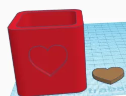 Pot with heart