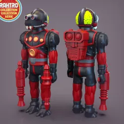 RAHTRO C.A.S.T. 3.75IN 1:18 SCALE ARTICULATED RETRO SCI-FI ACTION FIGURE