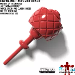 Ramman/Jumping Jack Flash Grenade Mace weapon (MOTU HE-MAN)