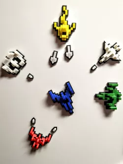 Retro Invaders magnet - wall decoration