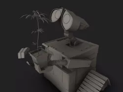 Robot WALL-E with marijuana