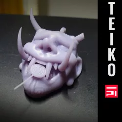 samurai demon keychain