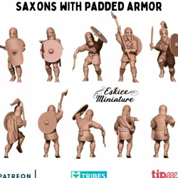 Saxons with padded armor - 28mm