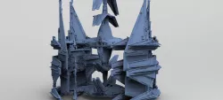 Sci-Fi Ocean Tech ship barrior Shield 3 Sci Fi models 3