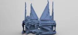 Sci-Fi Ocean Tech ship barrior Shield 4