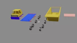simple dump truck toy/animation