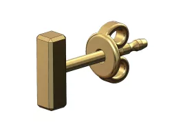 Small simple bar stud earring 3D print model