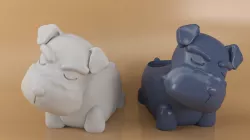 Snaucer flower pot Dog