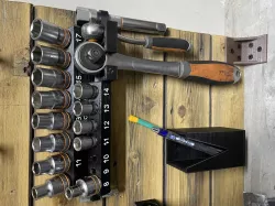 Socket holder + ratchet wrench