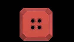 square button 4 holes 25x25 Mm