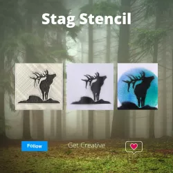 Stag - Elk Stencil