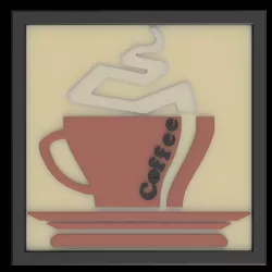 Steaming coffee cup Wall Art Decoration