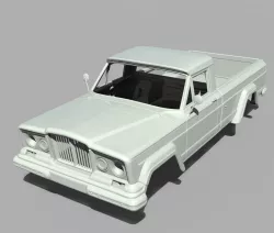 STL files for 3d print RC body Old Jeep Gladiator / Comanche Axial