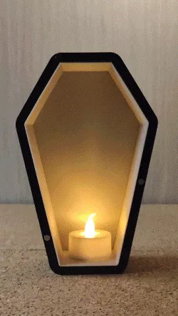 Stranger Things Halloween coffin tealight