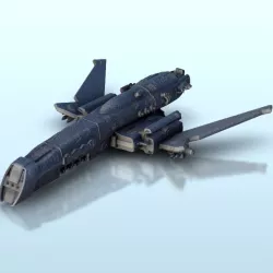 Styx spaceship 12 - Battleship Vehicle SF Science-Fiction