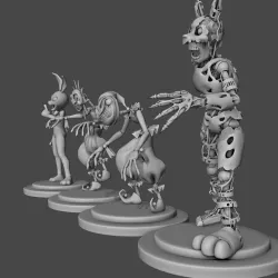 sun, moon, vanny and burntrap