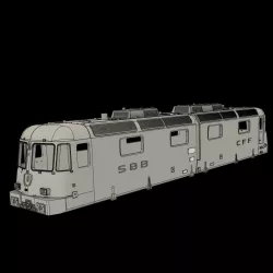 Swiss locomotive Re 6/6 prototypes 11601 and 11602. HO (Version 3)