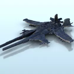 Tethys spaceship 28 - Battleship Vehicle SF Science-Fiction