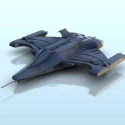 Thallo spaceship 4 - Battleship Vehicle SF Science-Fiction