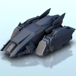 Thaumas spaceship 33 - Battleship Vehicle SF Science-Fiction