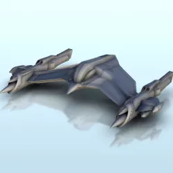 Thetis spaceship 32 - Battleship Vehicle SF Science-Fiction