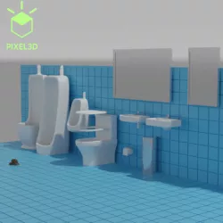 Toilet Diorama PACK 5m-1