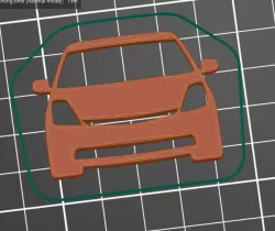 Toyota Prius 2003-2009 key silhouette