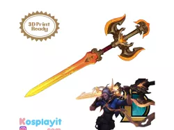 Viego Lunar Beast Sword 3D Model League of Legends