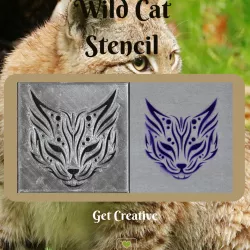 Wild Cat Stencil