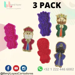3 PACK CHRISTMAS KING NATIVITY COOKIE CUTTER/ 3 Pack KING MAGO CHRISTMAS CUTTER