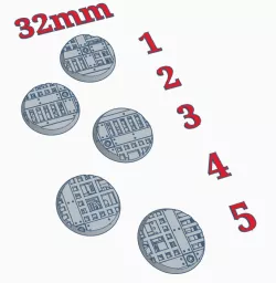 32mm Bases "Sector Mechanicus"