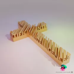 3D Word Shape - Funny Cross (Artificial Intelligence)