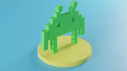 8- bit Alien Robot (Space Invaders)