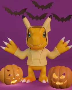 Agumon Pikachu Cosplay