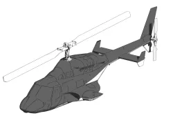 Airwolf 3D Print Modell for Kids