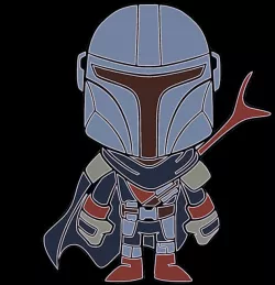 Badge chibi mandalorian