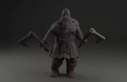 Barbarian Dwarf Figure DnD