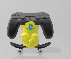 Bart Simpson PS4 Controller Stand - Prints flat