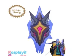 Battle Academia Leona Shield 3D Model Digital File - League of Legends Cosplay - Leona Cosplay - 3D Printing- 3D Print - LOL Cosplay
