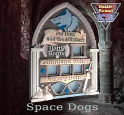 BATTLE ROUND TRACKER, NEW! 40K, 9TH EDITION, WARHAMMER 40000 Space wolves style