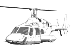 Bell 222 print for TRex 450 DFC RC