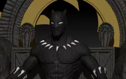 black panther , black panter . on his throne (( Remix )) ....