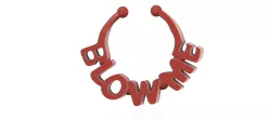 Blow Me Non-Piercing Septum Hanger Nose Ring FAKE NIPPLE PIERCING Female male Non-Piercing Body Jewellery Bondage Weight Female Chastity Device Nipple Restraints femJ-16 version 3d print cnc