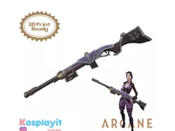 Caitlyn Arcane Shotgun Gun 3D Model Digital File - League of Legends Cosplay- Caitlyn Cosplay - Caitlyn Arcane Cosplay - Caitlyn Folding Gun