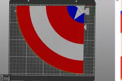 CAPTAIN AMERICA shield 40 cm diameter 4 Sections