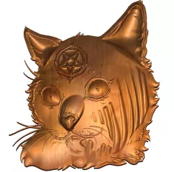 Cat magic pendant pentacle "home keeper protector"  witch  altar part vall mount decor room pt-08 3d-print and cnc